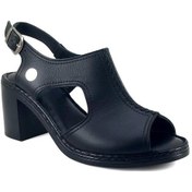 Resim Mammamia 2405 Hakiki Deri Günlük Kadın Sandalet-siyah Siyah 