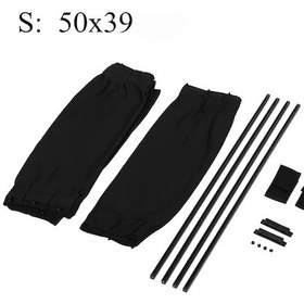 Resim Chuangyinshop 2 Adet Universal Araba Yan Cam Perdesi Güneşlik Seti Siyah 19.69x15.35inch 