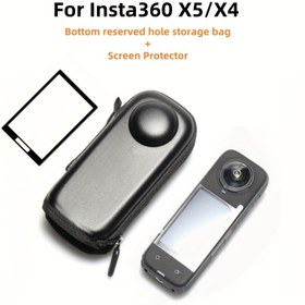 Resim 1+1 Kombinasyon Seti, Kamera Koruyucu Kılıf Kombinasyonu Insta360 X5 Spor Panoramik Kamera Ekran Koruma Yumuşak Film ve Seyahat Taşınabilir Depolama Çantası. Depolama Çantası Altı Delik, Hiçbir Selfie Çubuğu Kurulumu Bozmasın, Gerçek Makine 1:1 Model, Ultra-Hd Koruma Filmi Renkleri Daha Gerçekçi Yapar 