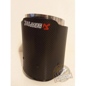 Resim 90 Mm. Içi Krom Tekli Siyah Akrapoviç Egzoz Ucu Eksoz--Egzozcum 