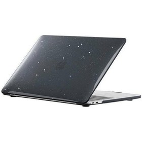 Resim Apple Uyumlu MacBook Air 13.3'' A 1466 A 1369 Kılıf Parlak Kristal Şeffaf Simli Siyah 