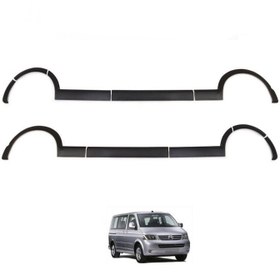Resim Volkswagen Transporter T5 Uzun Şasi 2003 - 2009 Çamurluk Kapı Dodikleri Set 11 Parça Çift Sürgü 