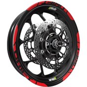 Resim Mondial Drift Spor Jant Şeridi Kırmızı 