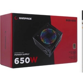 Resim Binbir Göz Bilgisayar Rampage RGB-650 650W 80 Plus Bronze Aktif Pfc 12CM Rgb Fanlı Power Supply 