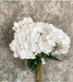 Resim 5 Dallı Yapay Ortanca Çiçek Beyaz 