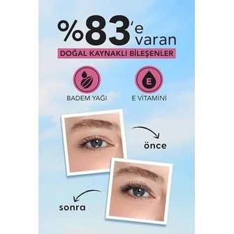 Doğal Formüllü Kirpik Uzatıcı Maskara (Siyah) - Longer Than Ever Mascara - 001 Black - 8682536067119 Fiyatı ve Özelliklerı - Badem