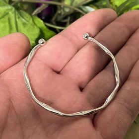 Resim 1 adet Gümüş Metal Bilezik 