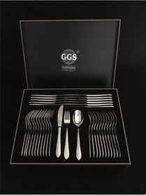 Resim Sonja Parlak Solingen 96 Parça Kutulu Çatal Kaşık Bıçak Seti 