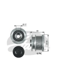 Resim GATES OAP7178 ALTERNATÖR KASNAĞI RULMANLI ASTRA J INSIGNIA ZAFIRA 