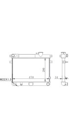 Resim Radyatör M131 Em-Ym 470X292X34 2 Sıra Al Pl Sistem 