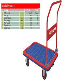Resim ERKUŞLAR 150KG KATLANIR PAKET TAŞIMA ARABASI 