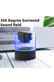 Resim Fineblue MK-22 Bluetooth ikili Speaker Kablosuz Hoparlör LED ışık Mega Bas Taşınabilir 