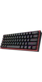 Resim Redragon K616 Fizz Pro% 60 3 Modlu Kablolu, 2.4ghz Kablosuz, Bluetooth Mekanik Oyun Klavyesi, 61 Tuş 