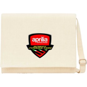 Resim Aprilia Racing Logo Krem Postacı Çantası - Krem 