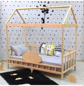 Resim Markaawm Markaawm Montessori Yatak Bulut Karyola 90X190 Ahşap Yatak Akçaağaç 