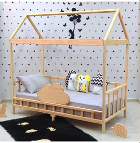 Resim Markaawm Markaawm Montessori Yatak Bulut Karyola 90X190 Ahşap Yatak Akçaağaç 