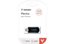 Resim Verbatim 256GB Plectra USB-C 3.2 Gen 1 Flash Bellek (100MB/s) - 30226 