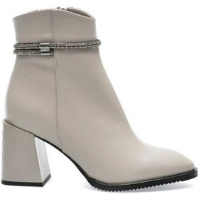 Resim Mario Lucci ML-1072 Gri Deri Topuklu Bayan Bot Gri 