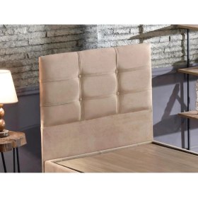 Resim Niron Yatak Polo Tek Kişilik Yatak Başlığı - 100 cm Sütlü Kahve Kumaş Başlık 