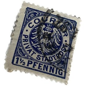 Resim Almanya 1895 Courier Privat Damgalı Posta Pulu 