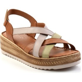 Resim Taba Çok Renkli Leather Kadın Sandalet K05552000803 Çok Renkli 