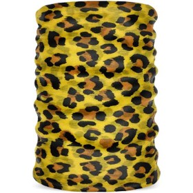 Resim Bhandana Turuncu Leopar Boru Bandana Çok Renkli 