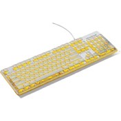 Resim Ergonomik Mekanik Oyun Klavyesi Sessiz Düğmeli Turuncu Arkadan Aydınlatmalı Usb Kablolu 