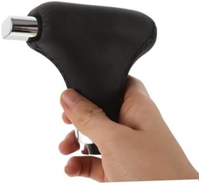 Resim SHERCHPRY Şık Pu Deri Vites Topuzu Metal Tabanlı Otomatik Araba Vites Topuzu Şanzıman İçin 