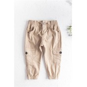 Resim Gabardin Kumaş Erkek Çocuk Kargo Pantolon 