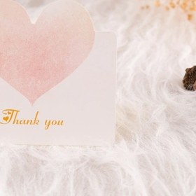 Resim 100 Adet Çiçekçi Mesaj Tatil Kartı Açık Turuncu Pembe 