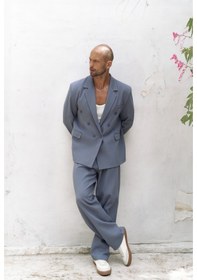 Resim Mai Studios Co. Ayyubay İndigo Erkek Blazer Ceket İndigo 