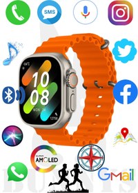Resim Bunnys Oppo A95 Uyumlu Watch 8 Ultra 49MM Akıllı Saat HK8 PRO MAX AMOLED EKRAN 