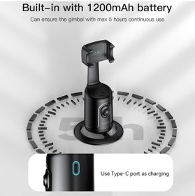 Resim Yesıdo Sf15 Akıllı 360 Derece Gimbal Kamera Telefon Klipsli Yüz Takip Gimbal Sabitleyici 