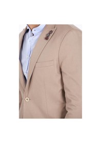 Resim Ncs Jeans Erkek Casual Slim Fit Dar Kesim Blazer Ceket 4864-Camel 