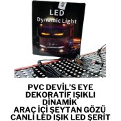 Resim Wearfitpro Pvc Devil’s Eye Yapışkanlı Dinamik Işıklı Araç Içi Şeytan Gözü Canlı LED Işık LED Şerit 120 cm 