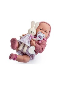 Resim Berenguer Boutique Oyuncak Bebek 38 Cm - Pembe Hırka Ve Tavşanlı 