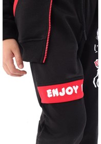 Resim Toontoy Erkek Çocuk Baskılı Eşofman Takım Siyah 