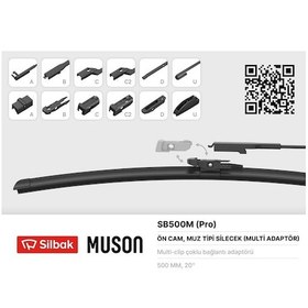 Resim Hnrlıshp Silecek Süpürgesi Muz Tipi 500mm A, B, C, D Ve U Tip Kollara Uygun Silecek Süpürgesi 