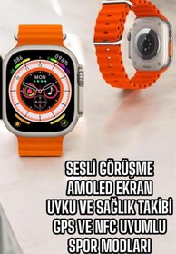 Resim FTA TİCARET Yeni Nesil Akıllı Saat Nabız Ölçer Sağlık Ölçer ve Kalori Ölçer Uyku Takibi NFC Özelliğ 