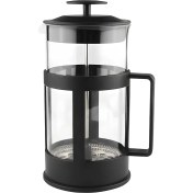 Resim 350 ml Cam French Press – Isıya Dayanıklı Cam, Paslanmaz Çelik Filtreli, Siyah Renkli Kahve ve Bitki Çayı Demliği 