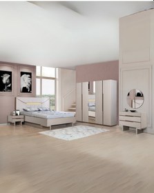 Resim Mira Yatak Odası Takımı Dolap + Şifonyer + Komodin + Karyola 