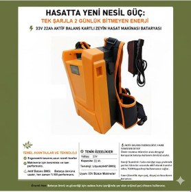 Resim Zeytin Hasat Makinası Aktif Balans Kartlı Lityum Batarya 33v 22 Ah 