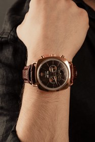 Resim Daymond Rene Kahverengi Deri Kordon Erkek Saati 