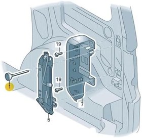 Resim Kriko Sabitleme Vidası Cıvata 7M0012119 VW Transporter T6.5 ile uyumlu 2020-2023 