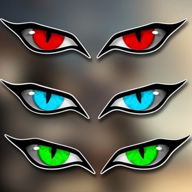 Resim Arabalar, Motosikletler, Kasklar ve Aksesuarlar için Anime Canavar Gözlü Vinil Çıkartmalar - Kristal Süslemeli Çizgi Film Korku Temalı Önceden Yapıştırılmış Çıkartmalar, Düzensiz Şekil, Parlak Kaplama, Tek Kullanımlık - Ahşap, Plastik, Cam, Metal, Seramik Yüzeyler için İdeal 