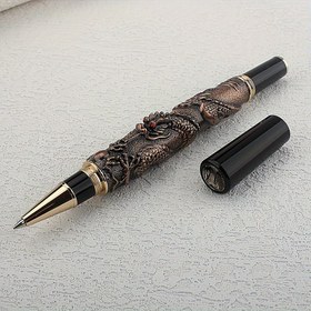Resim Jinhao Doğu Ejder Serisi Rulman Kalem - Metal Yapı, Çok İnce Uç, Vidalı Kapa, Ağır Yönetici Ofis & Okul Yazı Aracı 