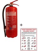 Resim YAN-SAV 6kg Yangın Tüpü Veyangın Tüpü Kullanım Talimatı 2li Set 
