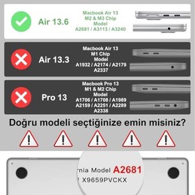 Resim Klasse MacBook Air 13.6 inç 2022-2023-2024-2025 M4/M3/M2 Çip ile Uyumlu Şeffaf Dayanıklı Koruyucu Kılıf, Ultra İnce Kabuk Koruma Sert Kapak A2681 A3113 A3240 (Şeffaf) 