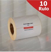 Resim Termal Etiket 100X100 - Barkod Etiketi 10 Rulo 3000 Adet 