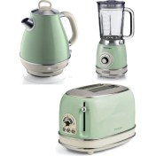 Resim Ariete C / F Vintage Kettle, Ekmek Kızartma Makinesi ve Cam Blender 1000 Watt Yeşil Yeşil Modern Cam 1 - 2 